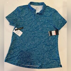 New Nike Teal Dry Fit Polo Shirt. Size L